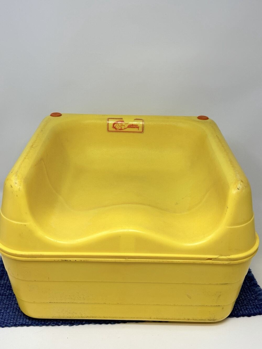 Vintage Century Yellow Hard Plastic Reversible Child Toddler Booster Seat 1970's